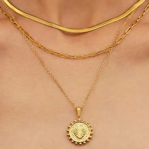 18K Stainless Steel Tarnish Free Layered Necklace