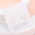 Mouse Character Stud Earrings - AB