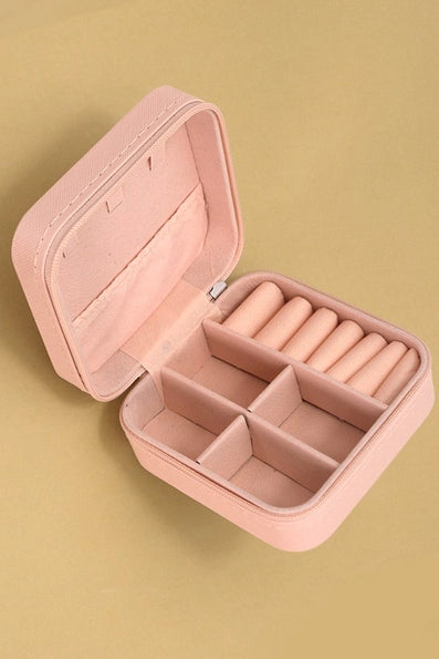 Jewelry Organizer Travel Box Case - Pink