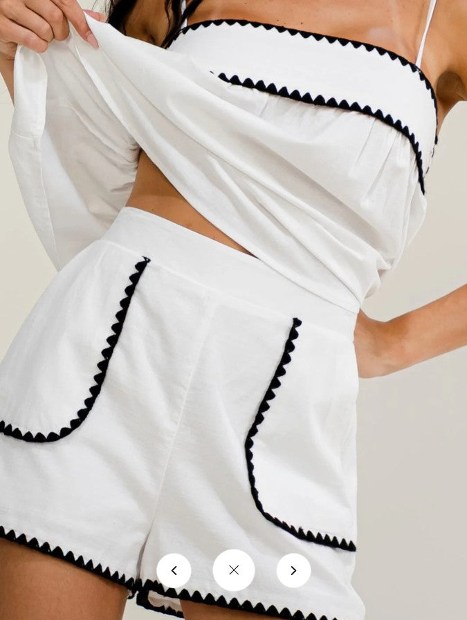 White Short Set
