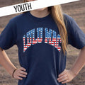 KD-SS-1000 Stars & Stripes Navy Youth Comfort Colors Tee: Navy