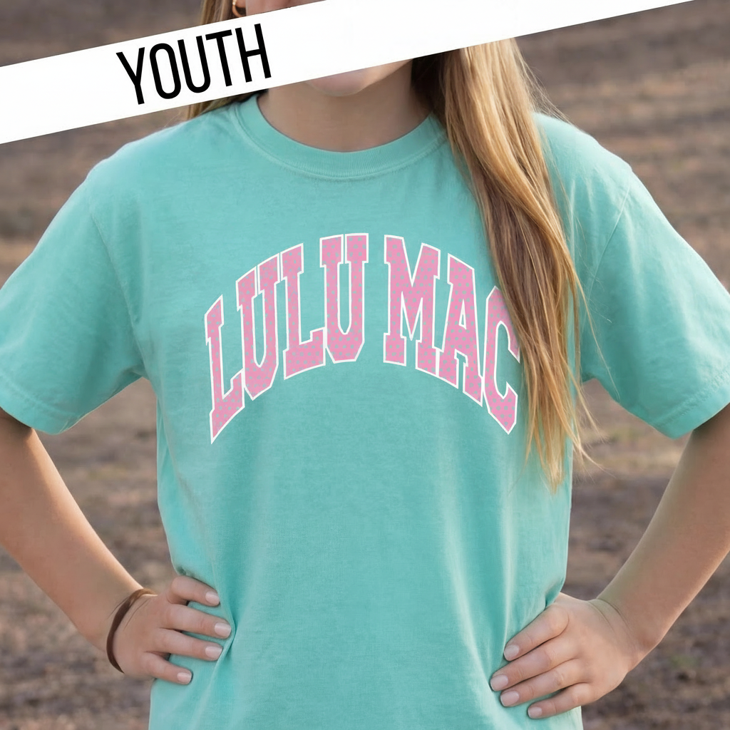 KD-PD-1001 Dot Chalky Mint Youth Comfort Colors Tee: Chalky Mint